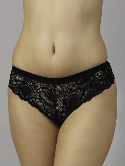 black lace bikini panty - 18468104 - Standard Image - 0