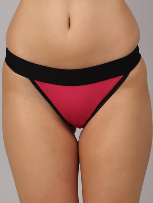 pink solid bikini panty - 18468109 -  Standard Image - 0