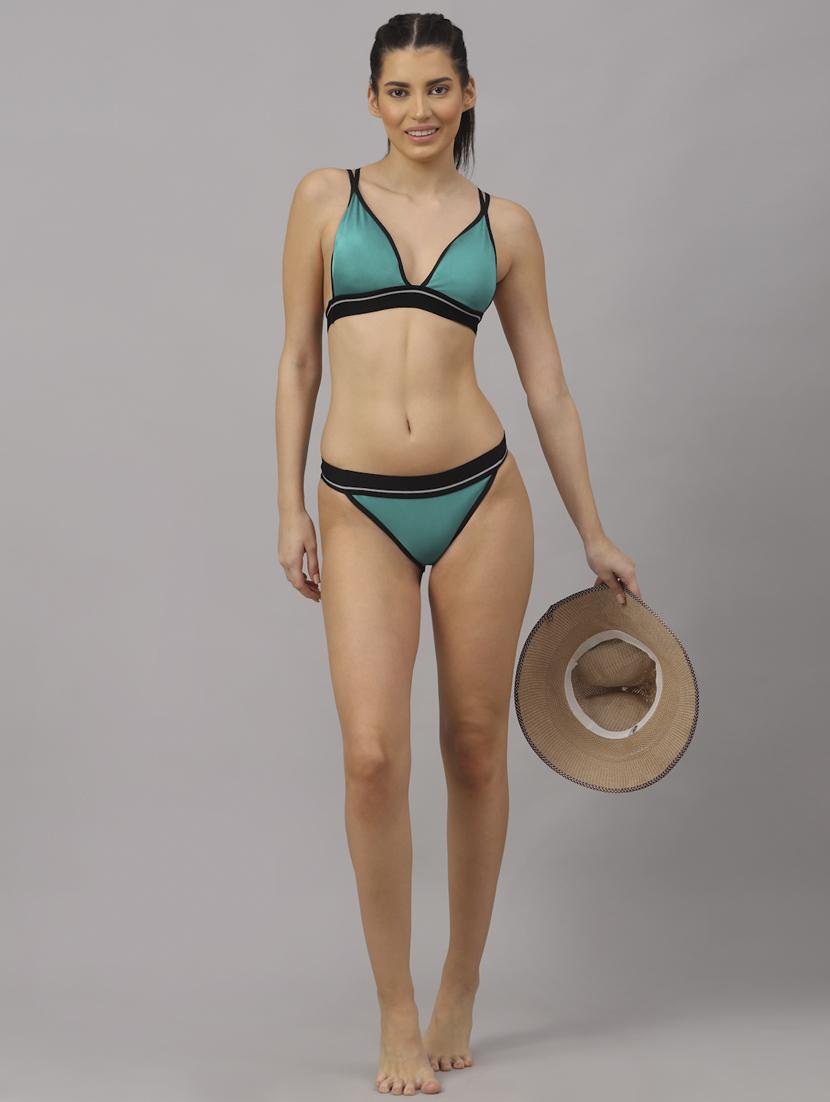 teal solid bikini panty - 18468112 - Standard Image - 3