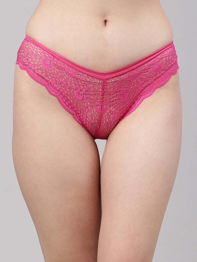 pink lace bikini panty - 18468116 - Zoom Image - 0