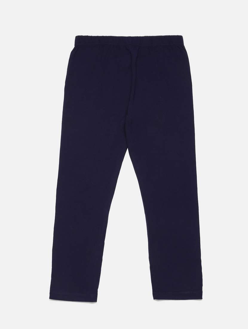 girls navy blue solid legging - 18468196 - Zoom Image - 0