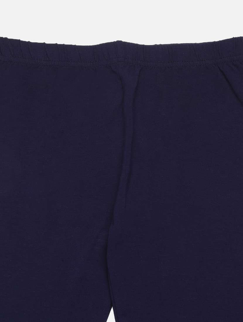 girls navy blue solid legging - 18468196 - Standard Image - 3