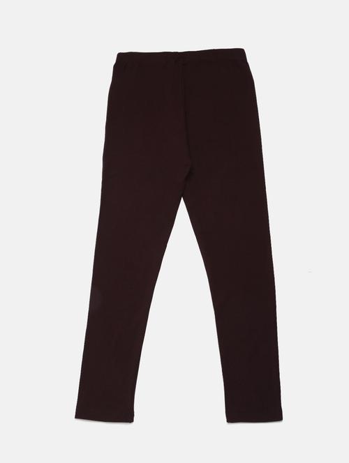 girls brown solid legging - 18468204 -  Standard Image - 0