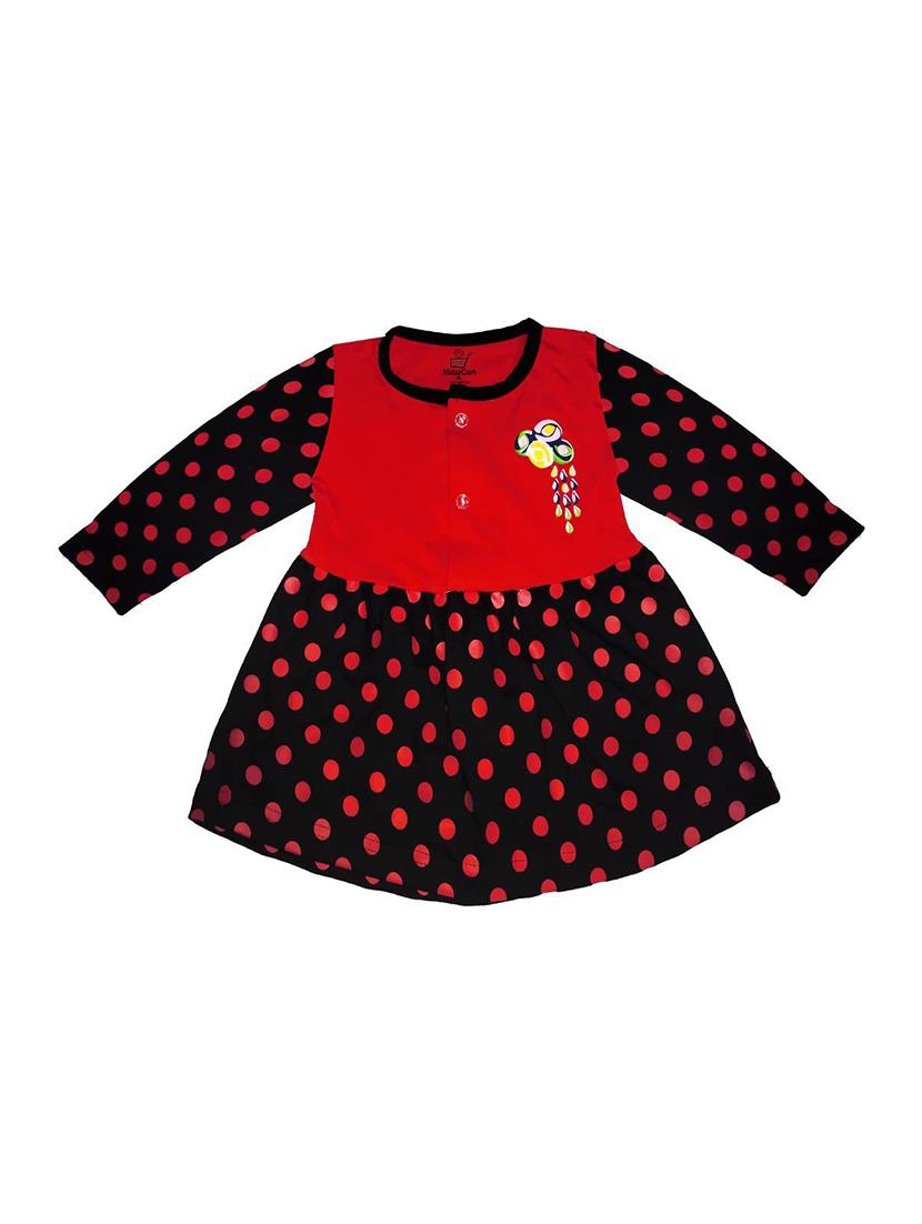 girls black printed frock - 18468299 - Zoom Image - 0
