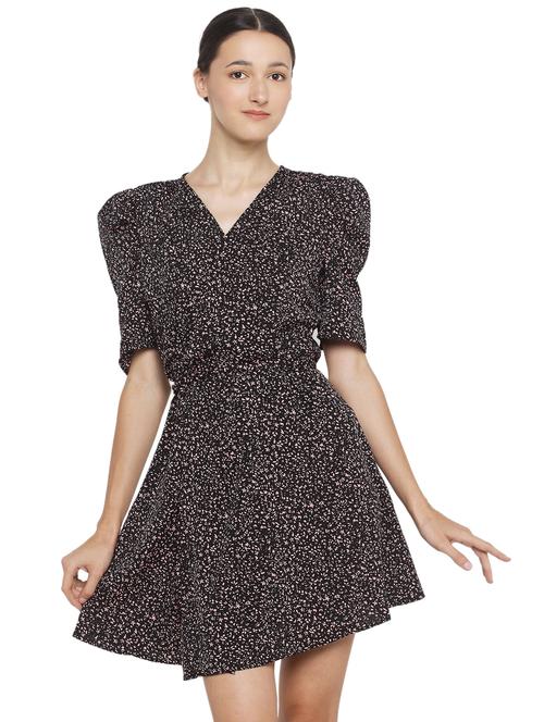 women's wrap printed dress - 18468590 - Standard Image - 0