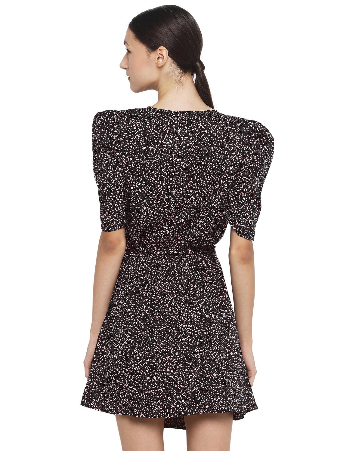 women's wrap printed dress - 18468590 - Standard Image - 3