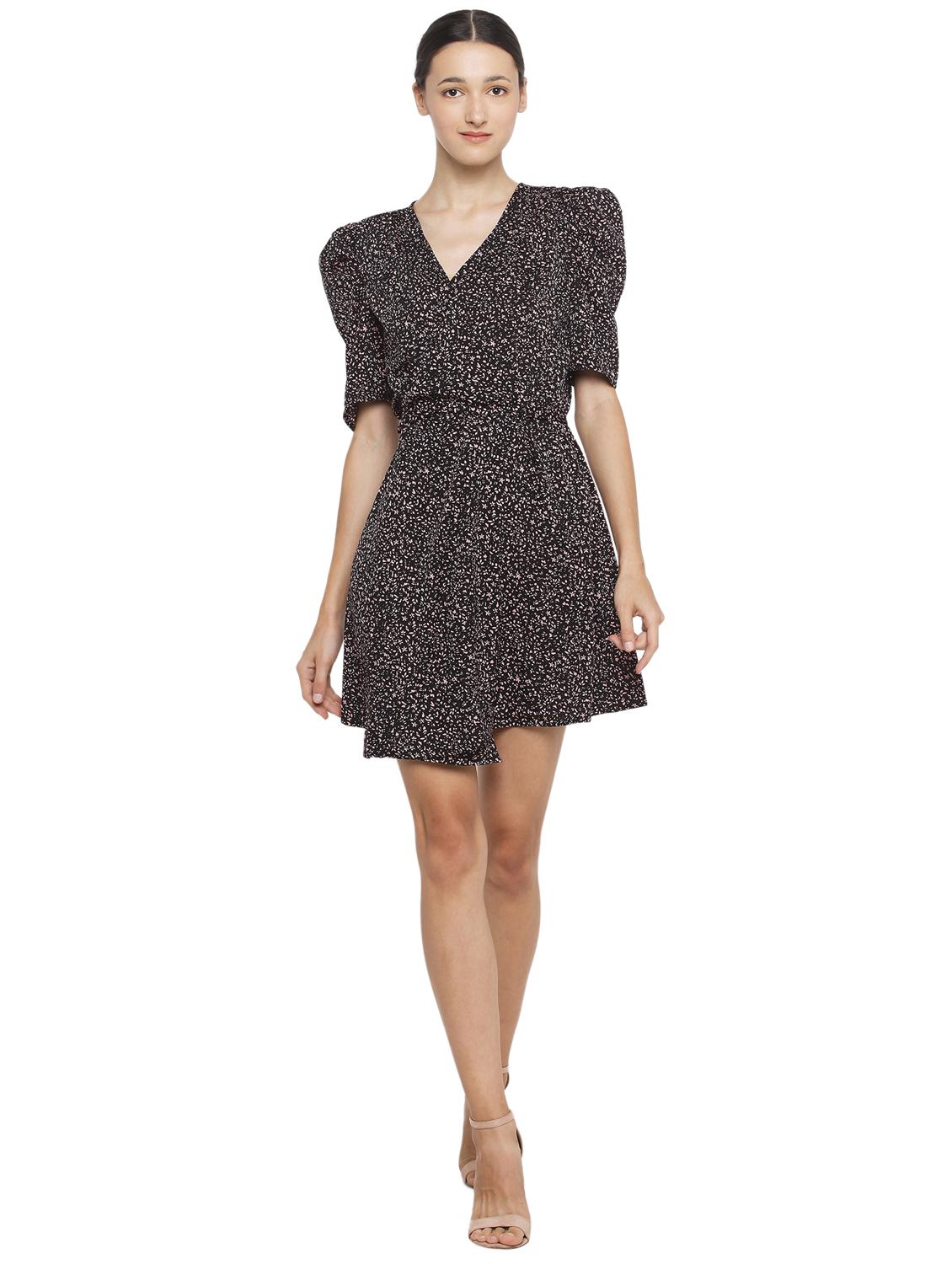 women's wrap printed dress - 18468590 - Standard Image - 5