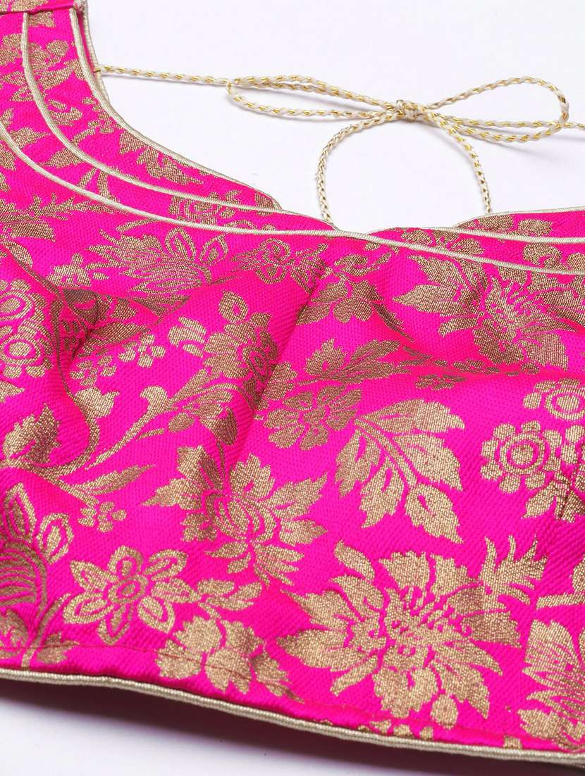 Jacquard Woven Design Saree Blouse - 18469157 -  Standard Image - 3