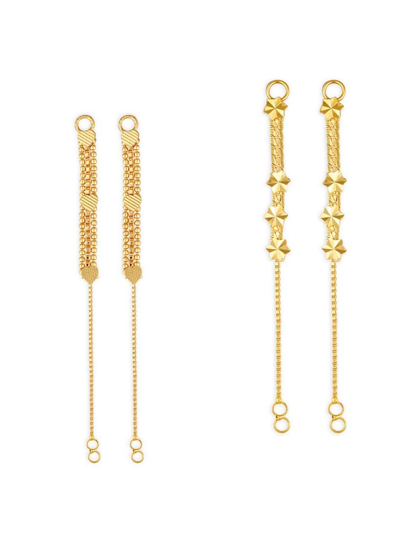 set of 2 gold plated single layer ear cuff earrings 