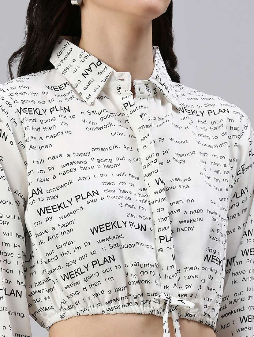 women's crop collared top - 18469848 -  Standard Image - 3