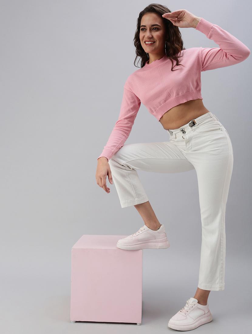 women's crop mock neck top - 18469849 - Standard Image - 3