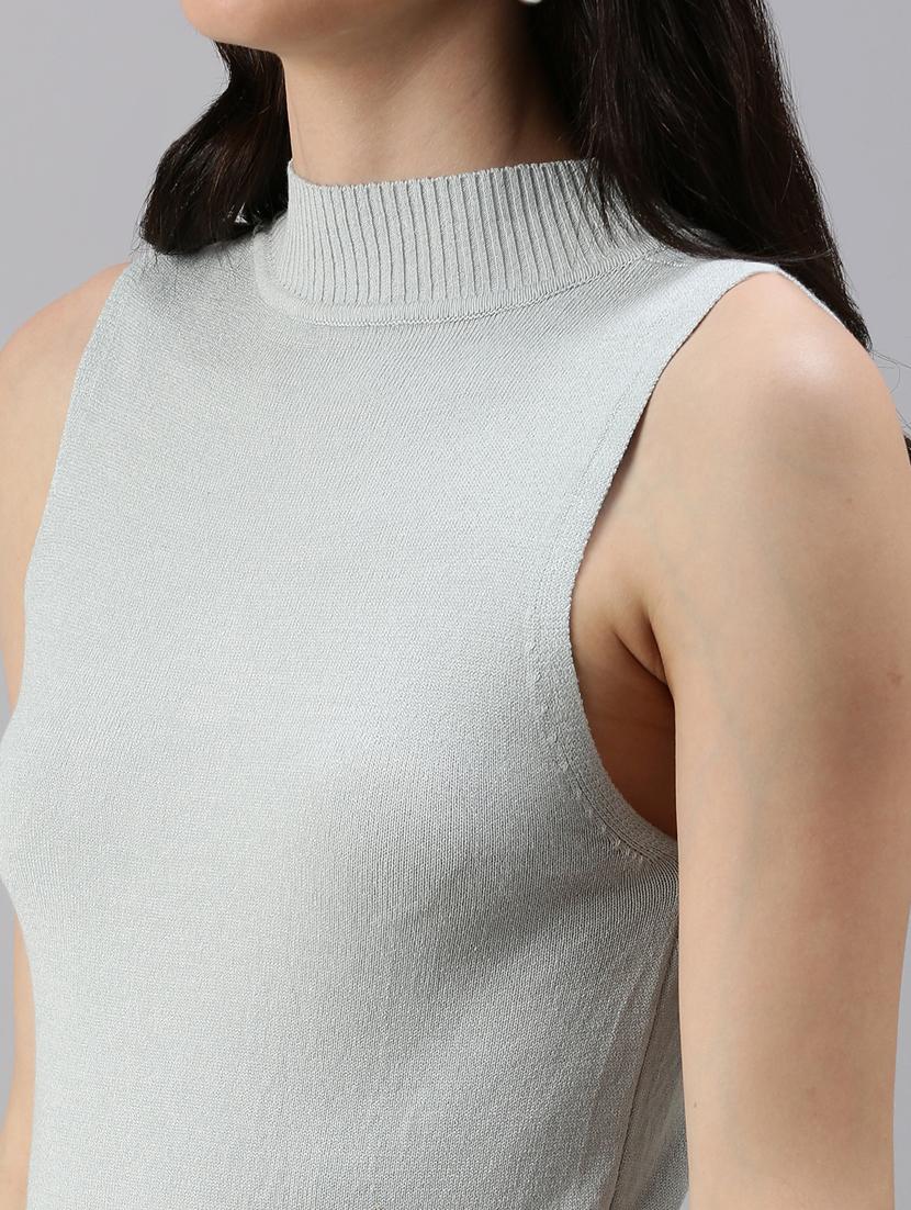 women's straight mock neck top - 18469861 - Standard Image - 3