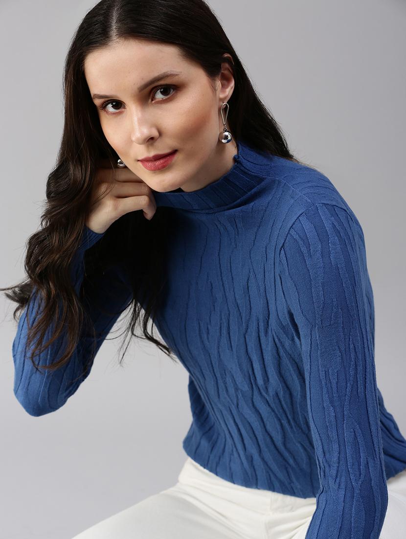 mock neck self-designed regular top - 18469887 - Standard Image - 3