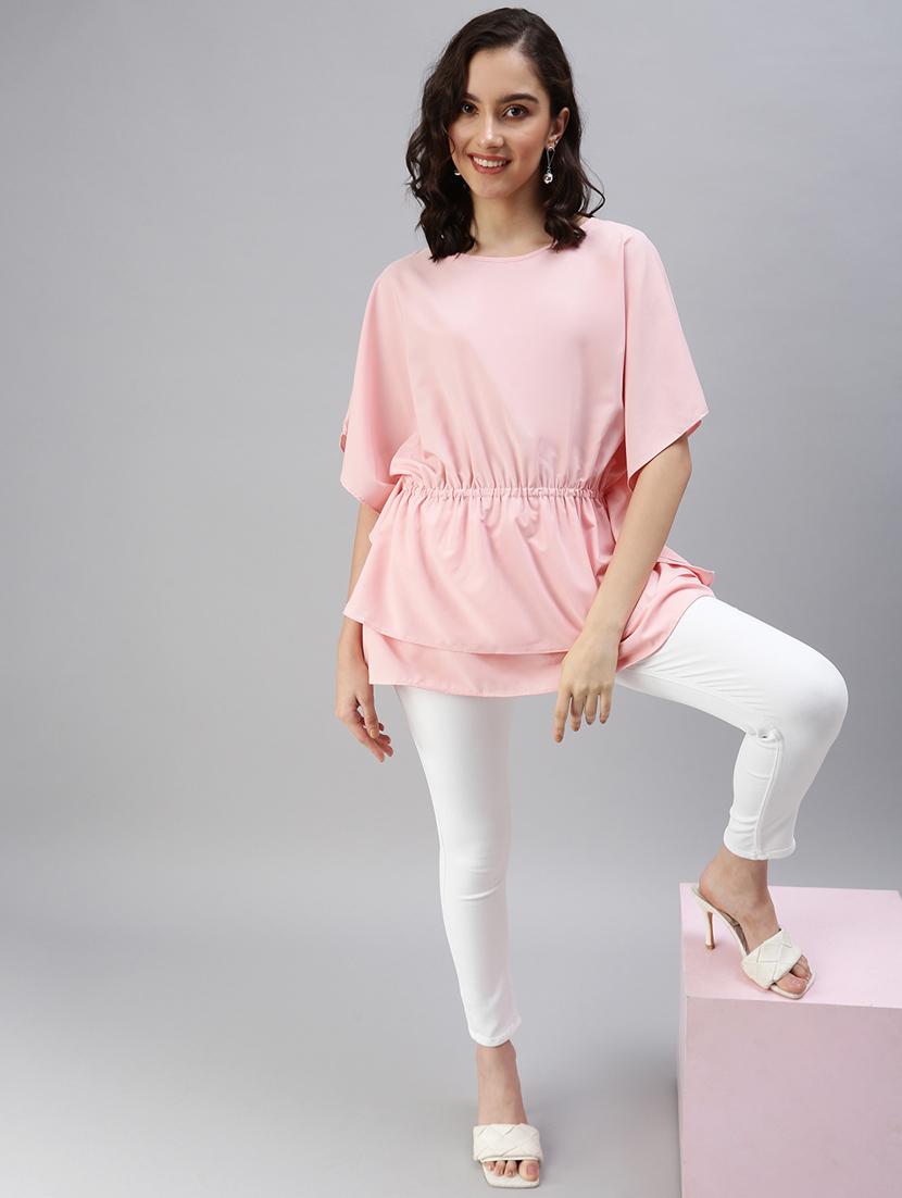 women's layered round neck top - 18469924 - Standard Image - 3