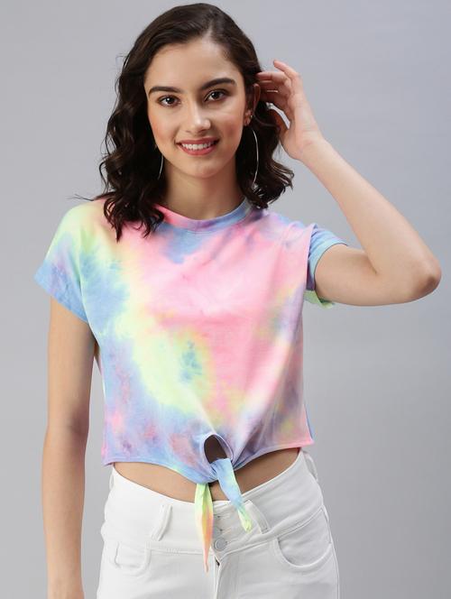 tie front tie and dye regular top - 18469931 -  Standard Image - 0