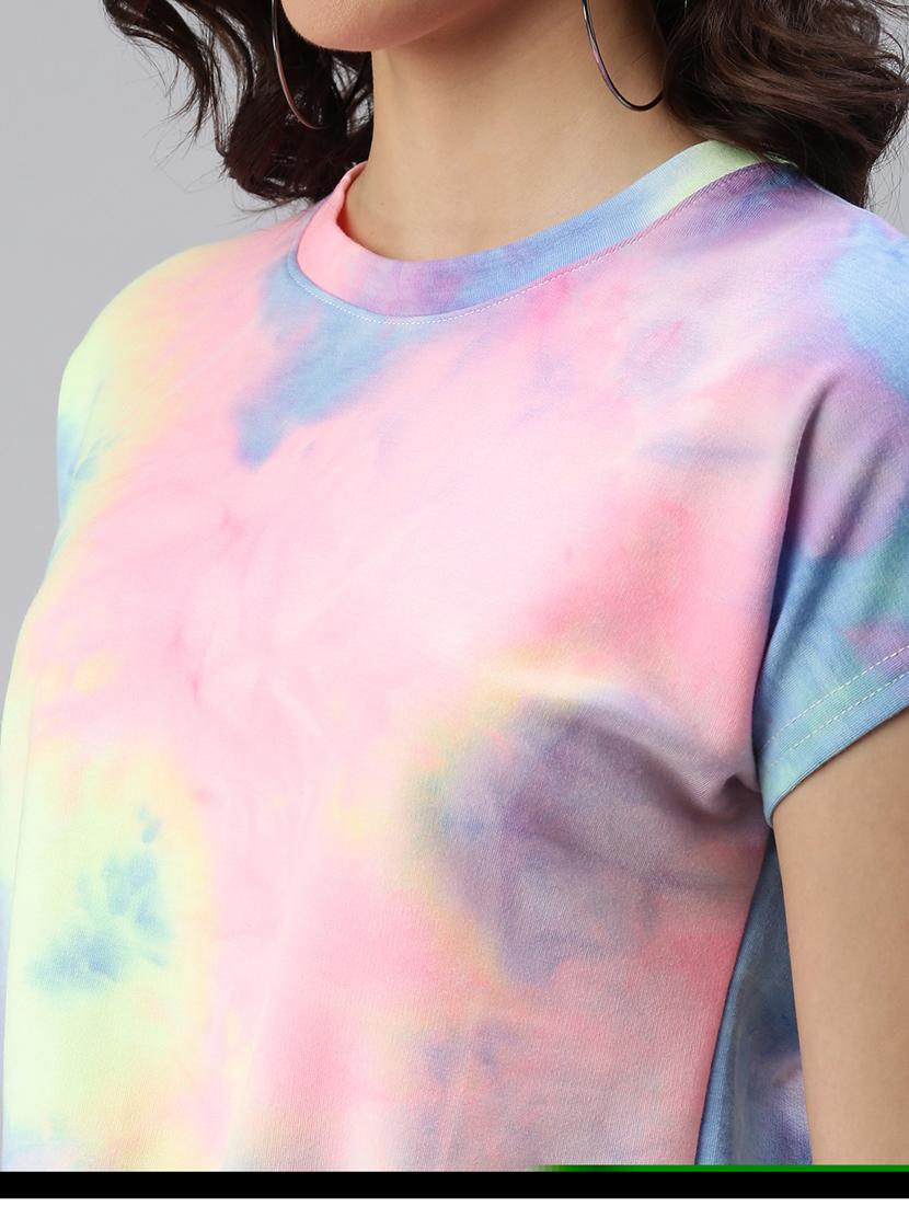 tie front tie and dye regular top - 18469931 - Standard Image - 3