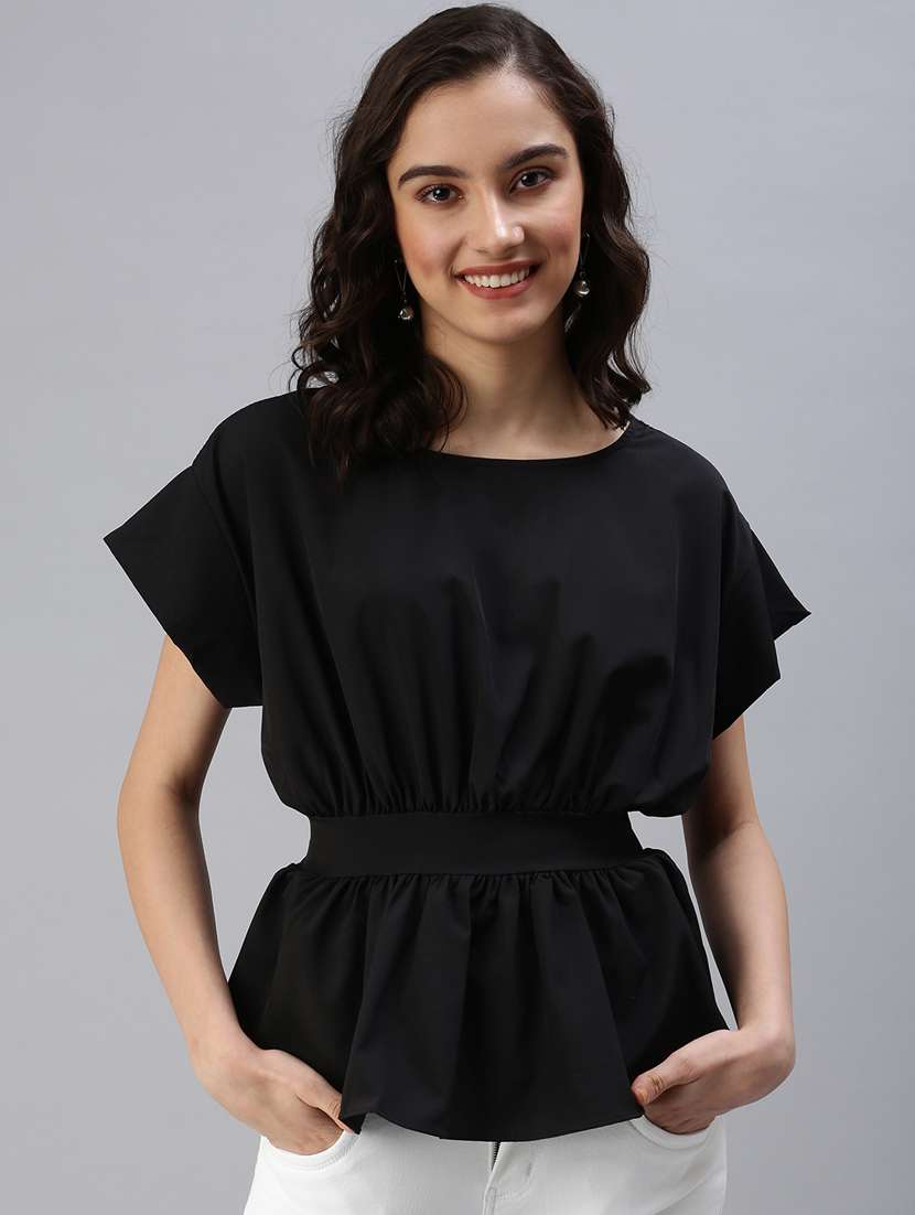 women's straight round neck top - 18469932 - Zoom Image - 0