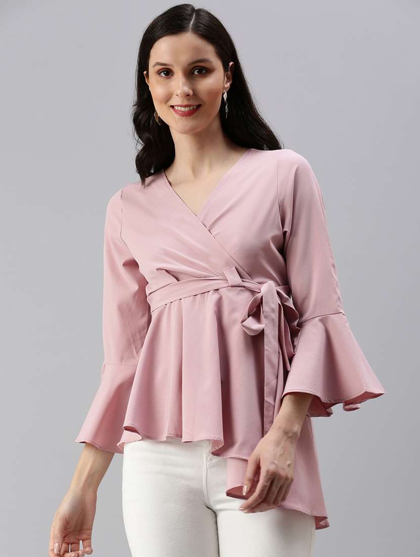 women's peplum v neck top - 18469942 -  Zoom Image - 0