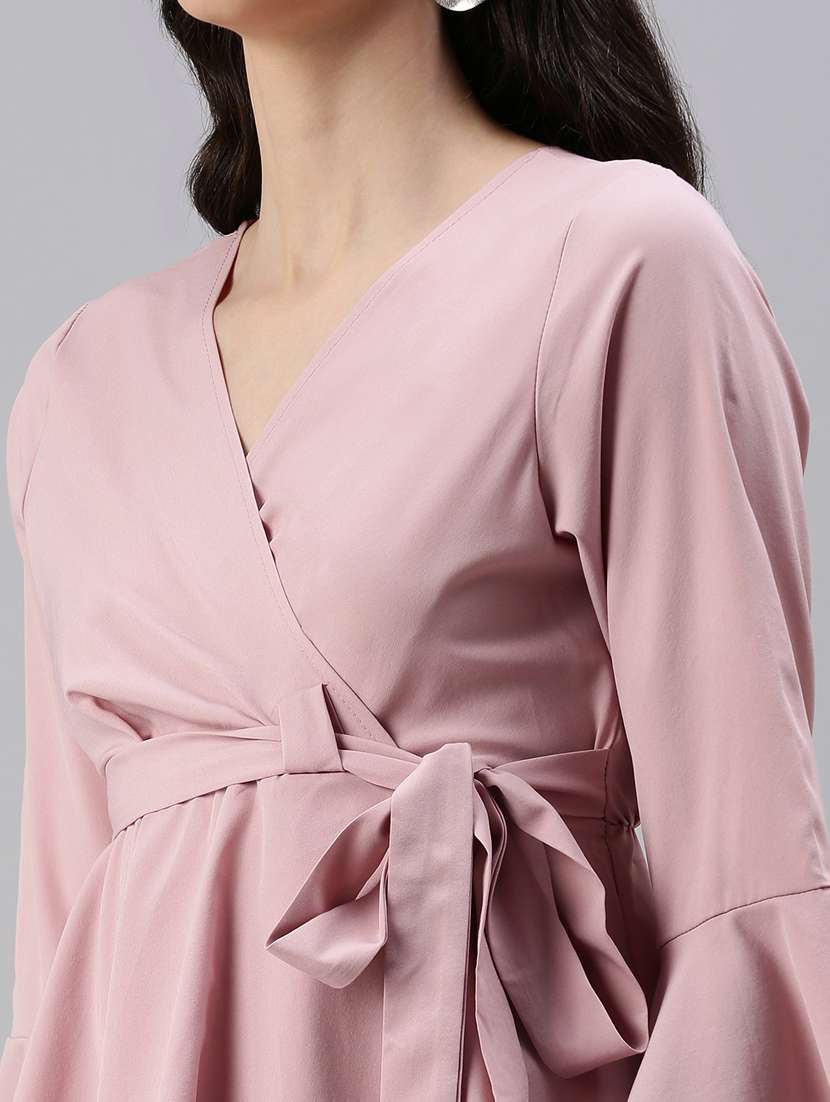 women's peplum v neck top - 18469942 - Standard Image - 5