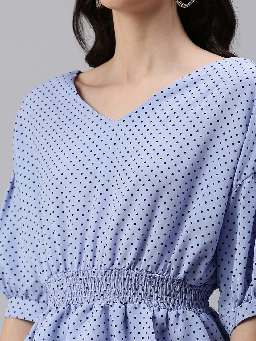 women's peplum v neck top - 18469946 -  Standard Image - 5