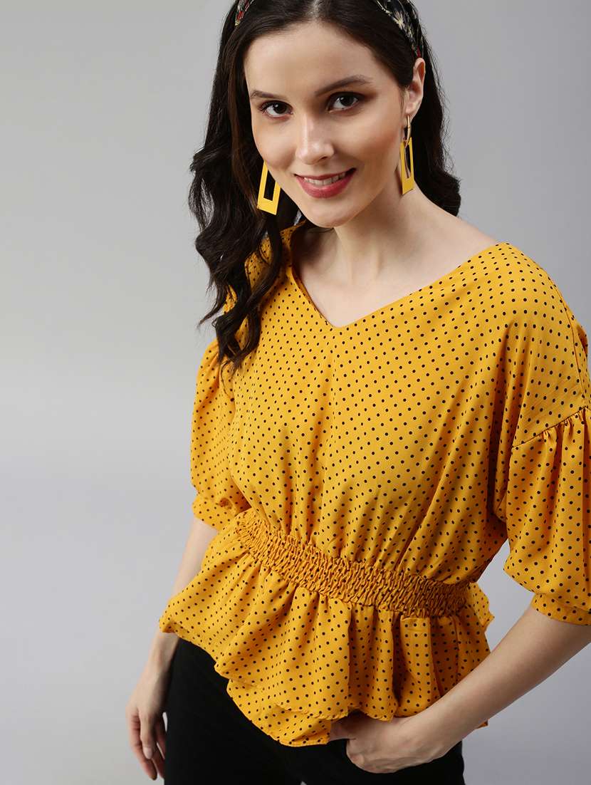 women's peplum v neck top - 18469947 -  Standard Image - 3