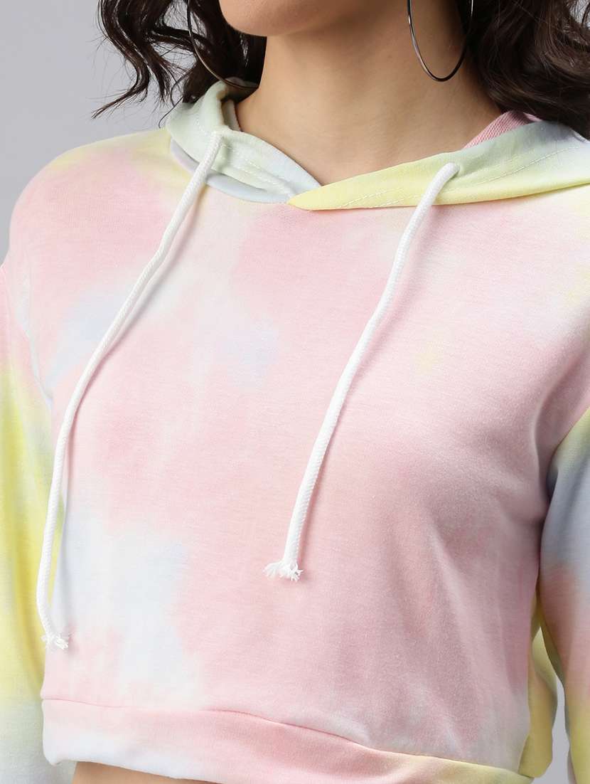 women's crop hooded top - 18469958 -  Standard Image - 3