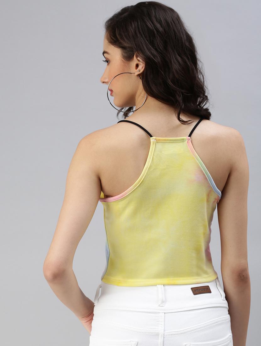 women's crop shoulder strap top - 18469960 - Standard Image - 3