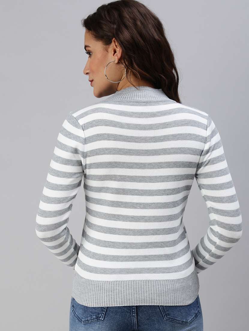 crew neck striped top  - 18470013 -  Standard Image - 3