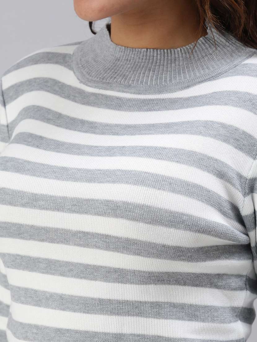 crew neck striped top  - 18470013 -  Standard Image - 5
