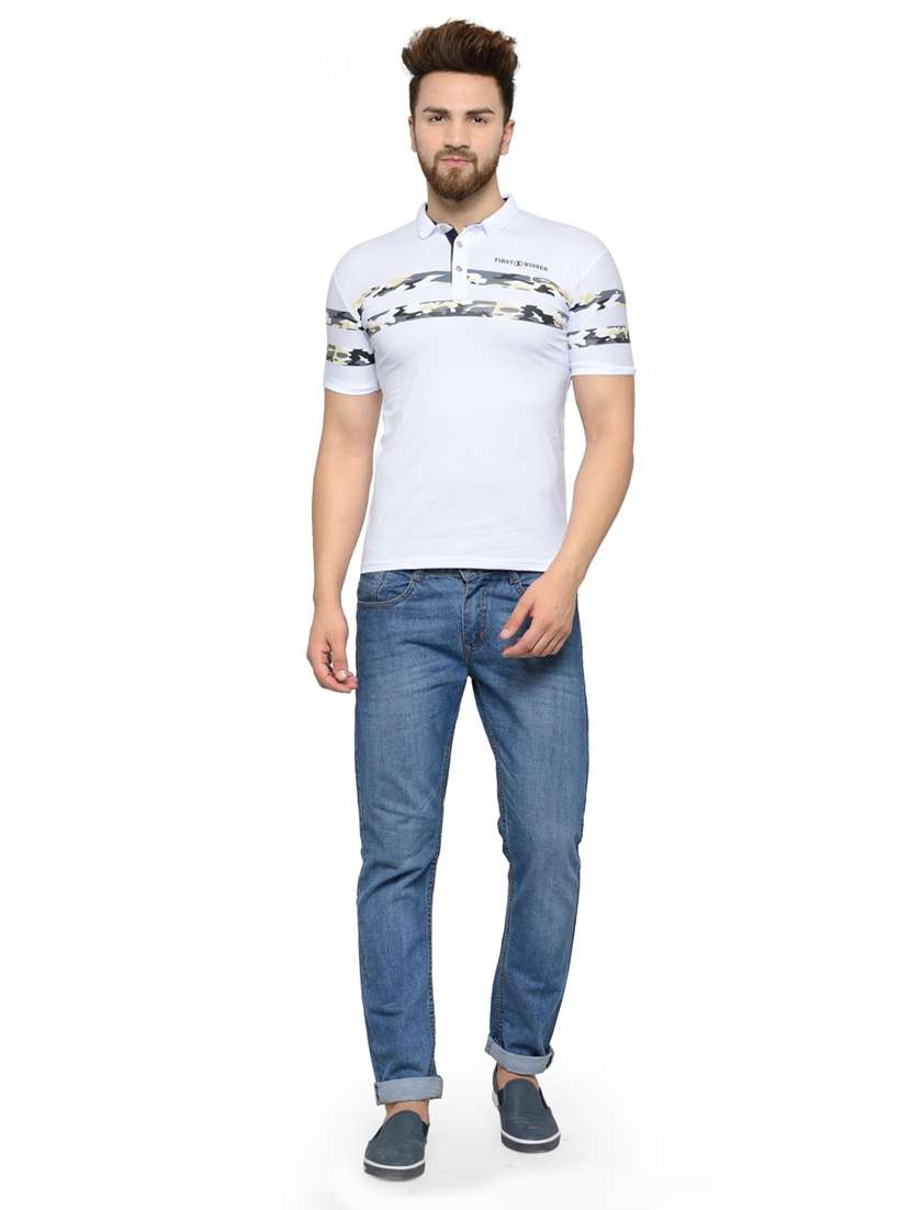 white chest-printed polo t-shirt - 18470210 -  Standard Image - 3