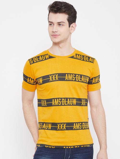 yellow striped t-shirt - 18470233 - Standard Image - 0