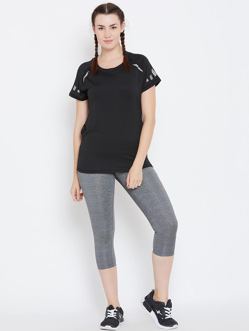 women's placement print round neck t-shirt - 18470286 - Standard Image - 3
