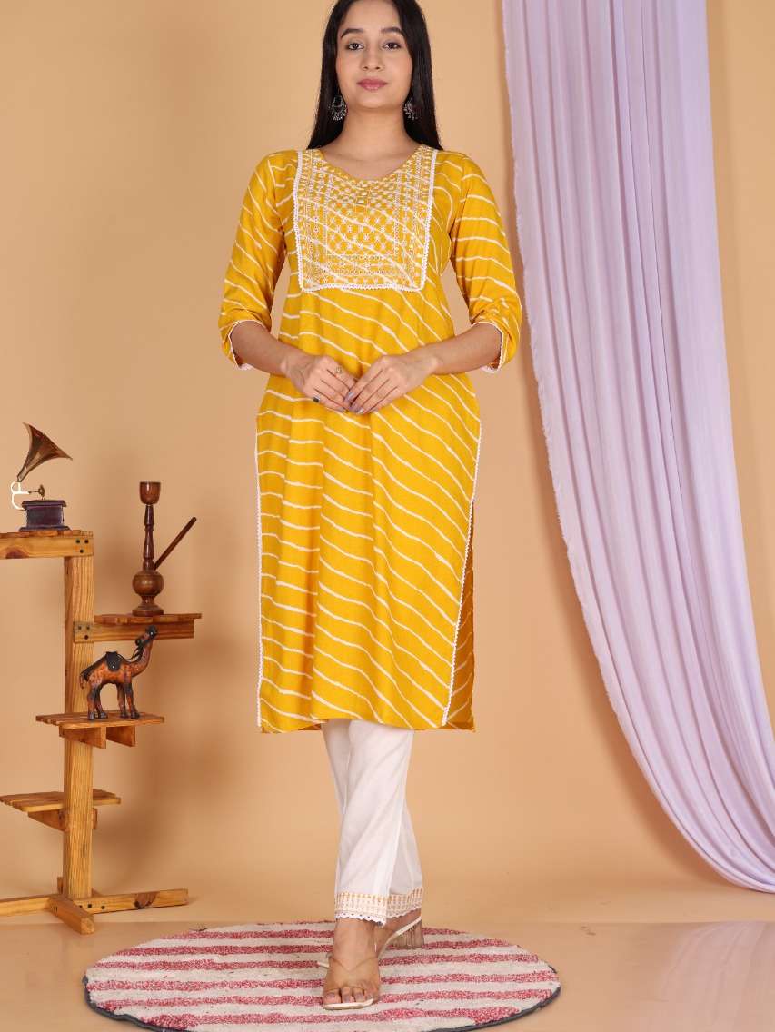 Buy online Women Kurti Pant Set from ethnic wear for Women by Fashion