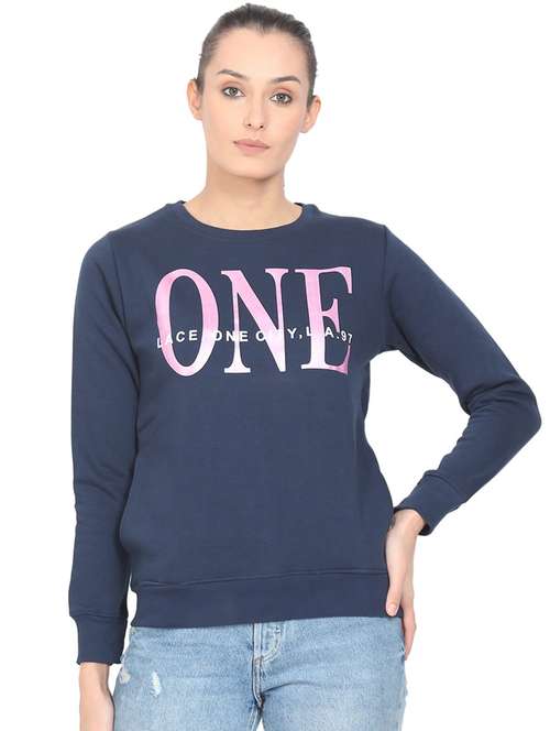 women's chest print sweatshirt - 18470838 -  Standard Image - 0