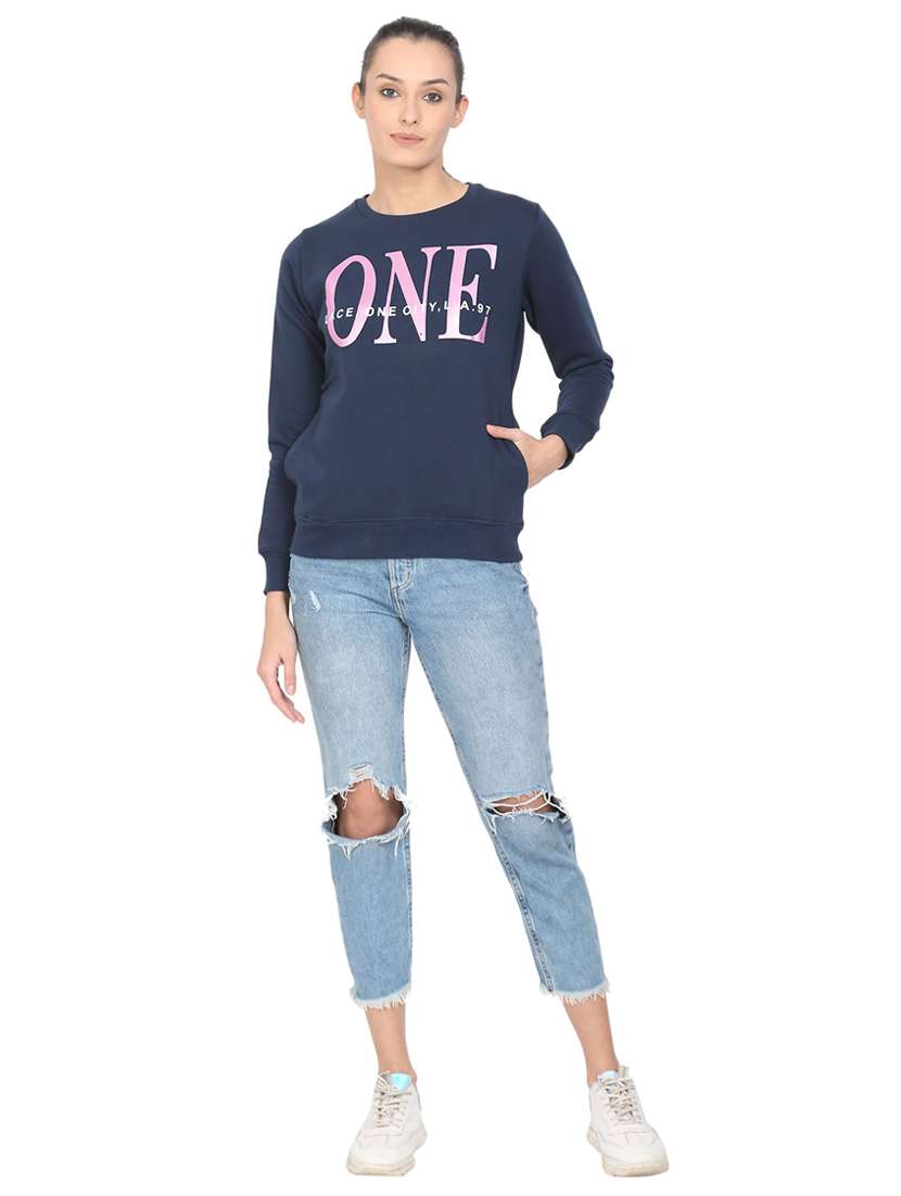 women's chest print sweatshirt - 18470838 -  Standard Image - 3