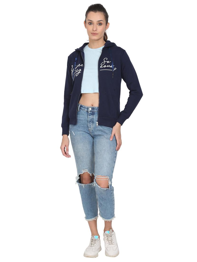 women's chest print sweatshirt - 18470843 - Standard Image - 3