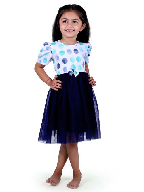 blue coloured printed frock - 18470916 -  Standard Image - 0