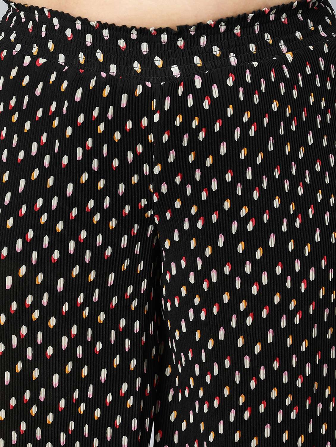 black printed plus size flat front trouser - 18471011 -  Standard Image - 5