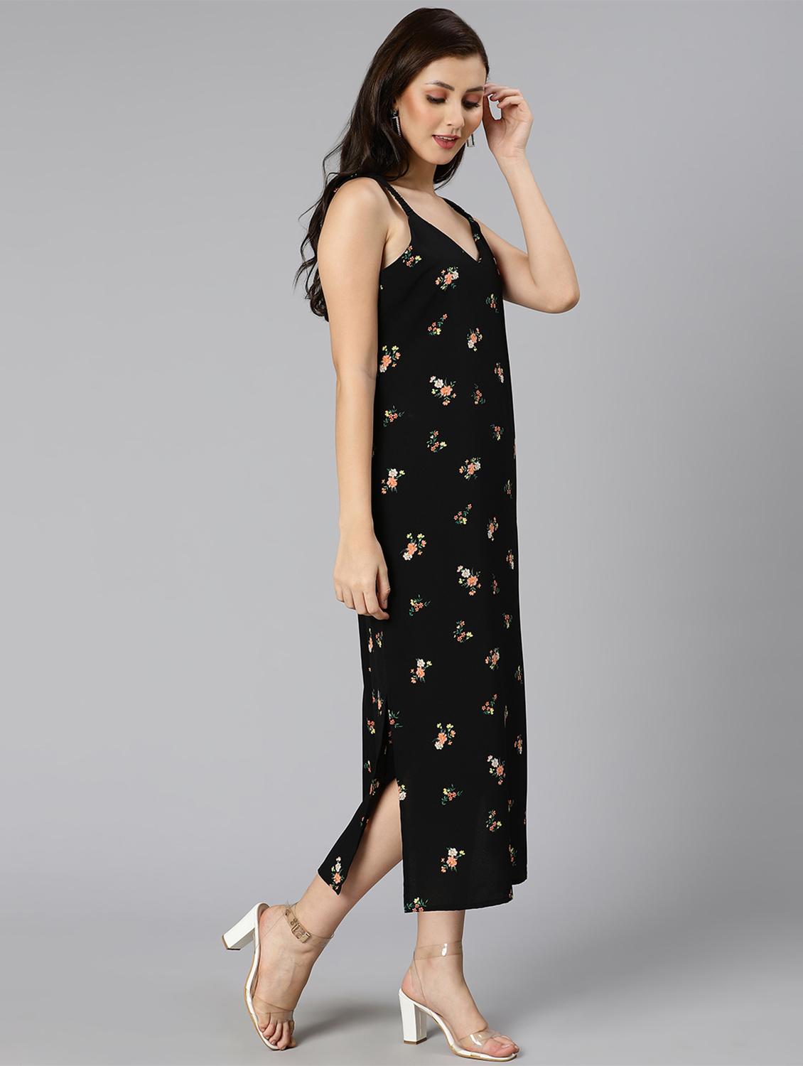 floral print a-line dress - 18471028 - Standard Image - 3