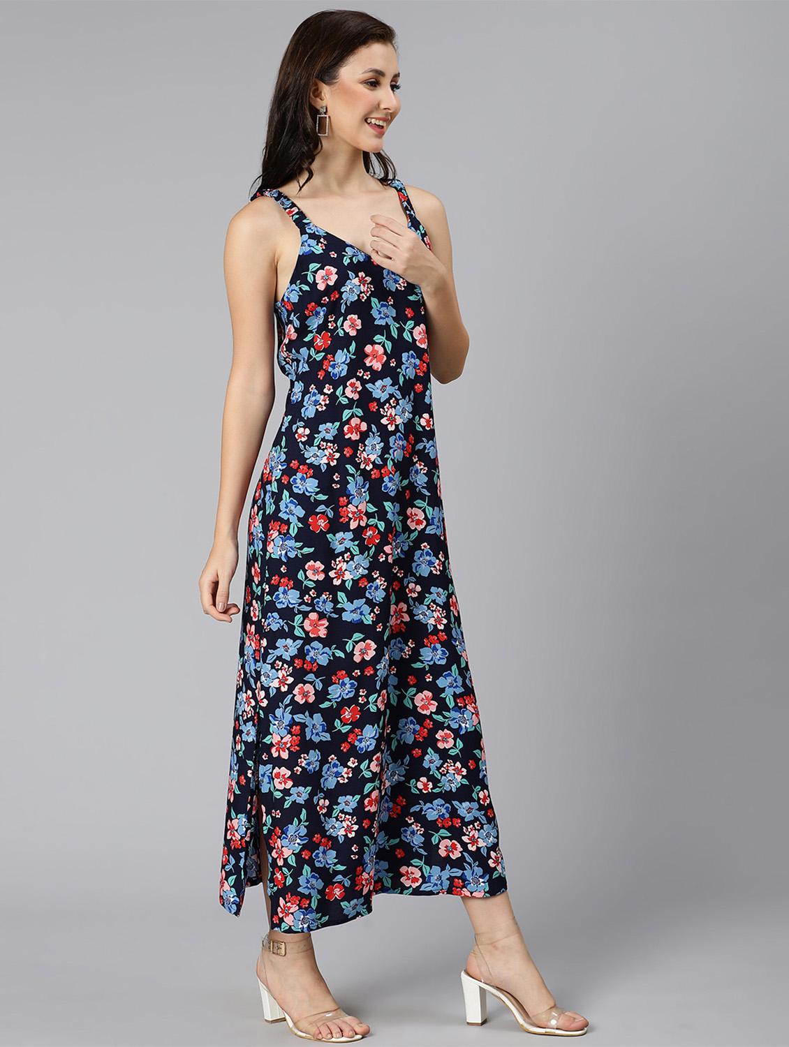 floral print a-line dress - 18471029 - Standard Image - 3
