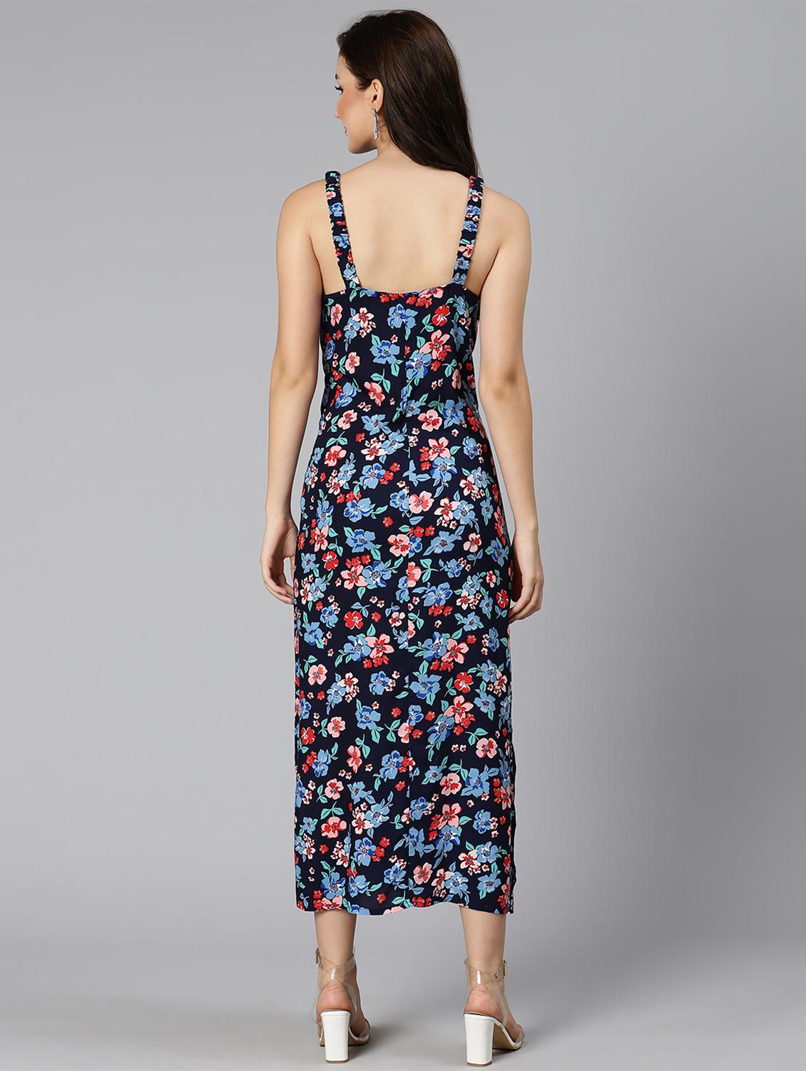 floral print a-line dress - 18471029 - Standard Image - 5