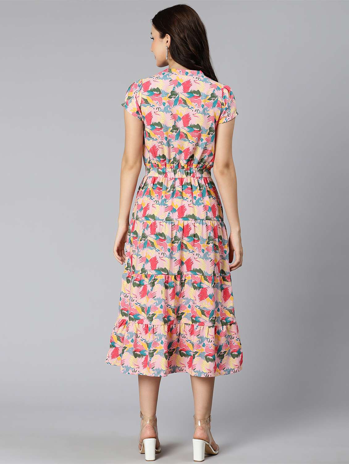 women's  leaf print dress - 18471034 -  Standard Image - 5