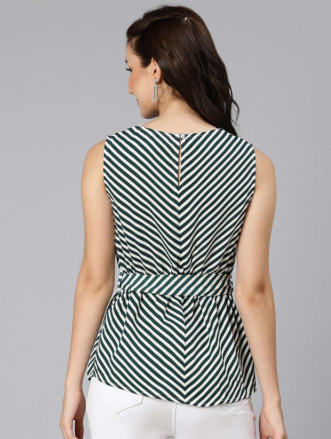 women's a line round neck top - 18471049 -  Standard Image - 3