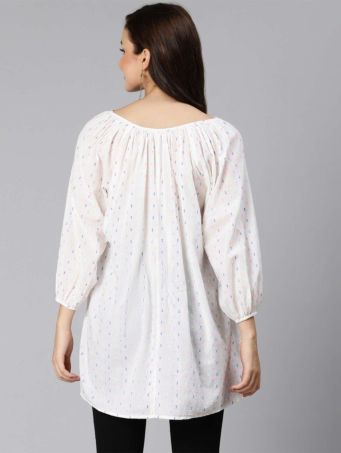 women's a line v neck top - 18471056 -  Standard Image - 3