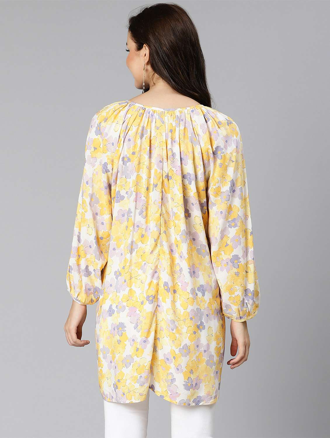 bishop sleeved floral regular top - 18471058 -  Standard Image - 3