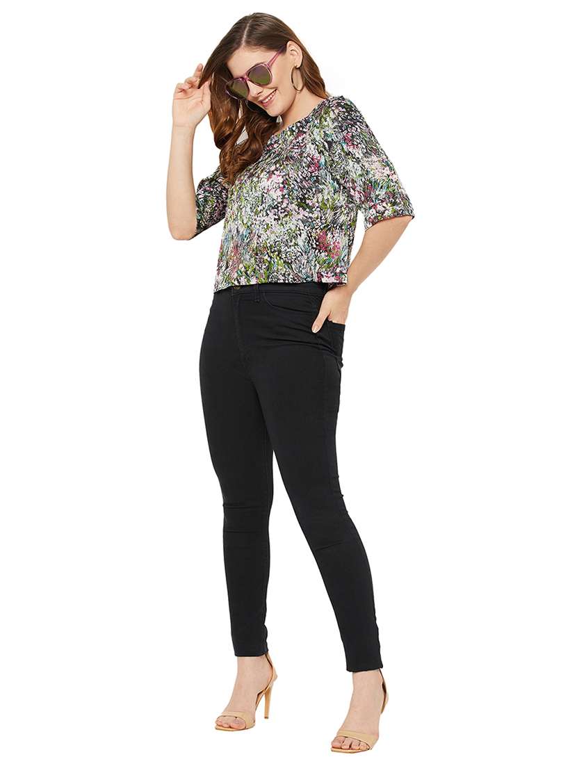 women's straight round neck top - 18471153 -  Standard Image - 3