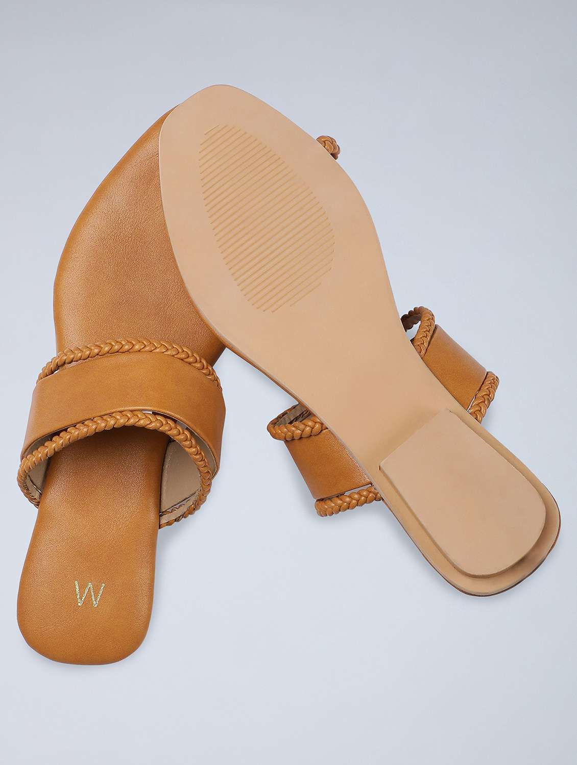 women tan one toe sandal - 18471291 -  Standard Image - 3