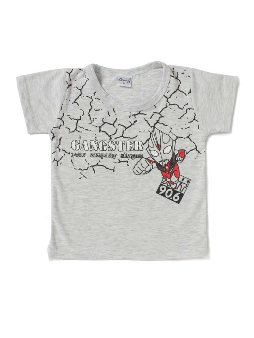 boys round neck graphic print t-shirt - 18472246 -  Zoom Image - 0