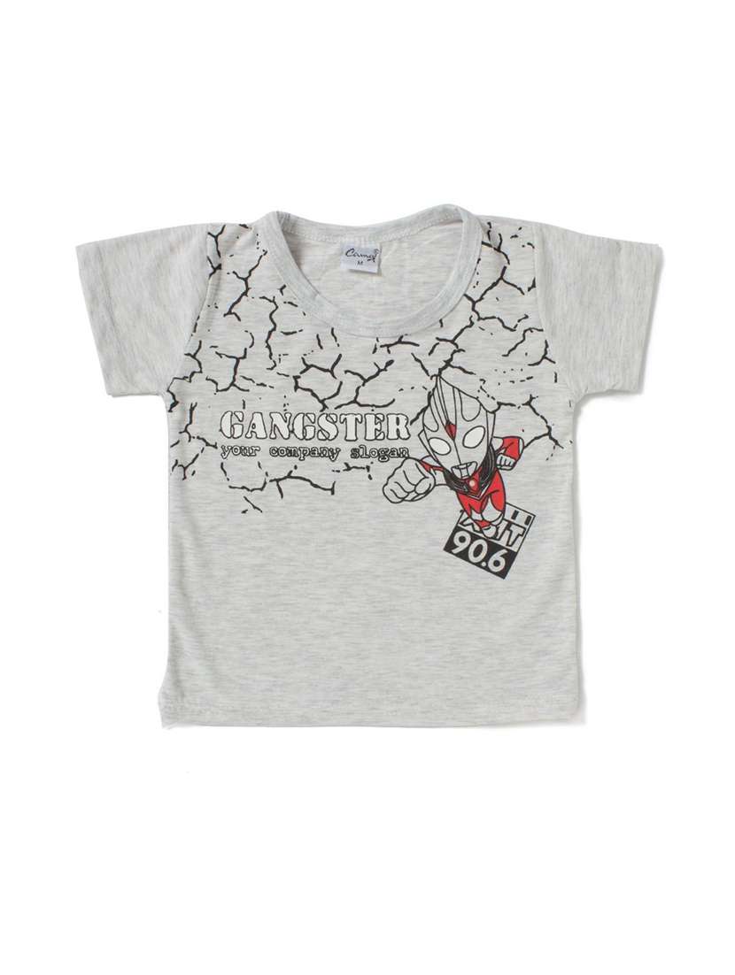 boys round neck graphic print t-shirt