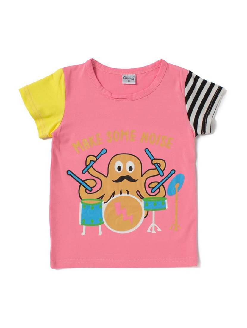 boys round neck graphic print t-shirt